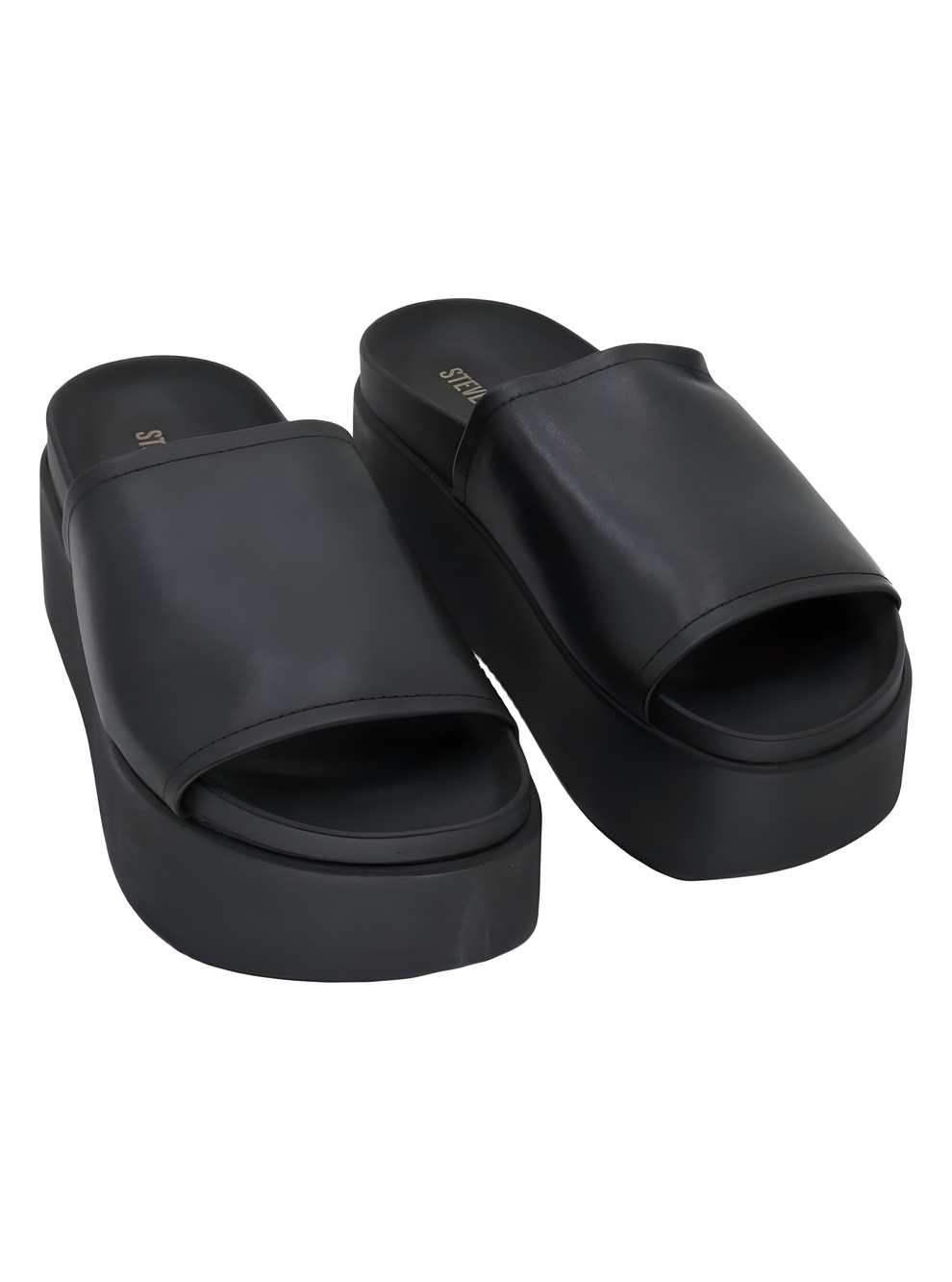 Steve Madden Womens Arwen Black Leather Flatform Size 7M